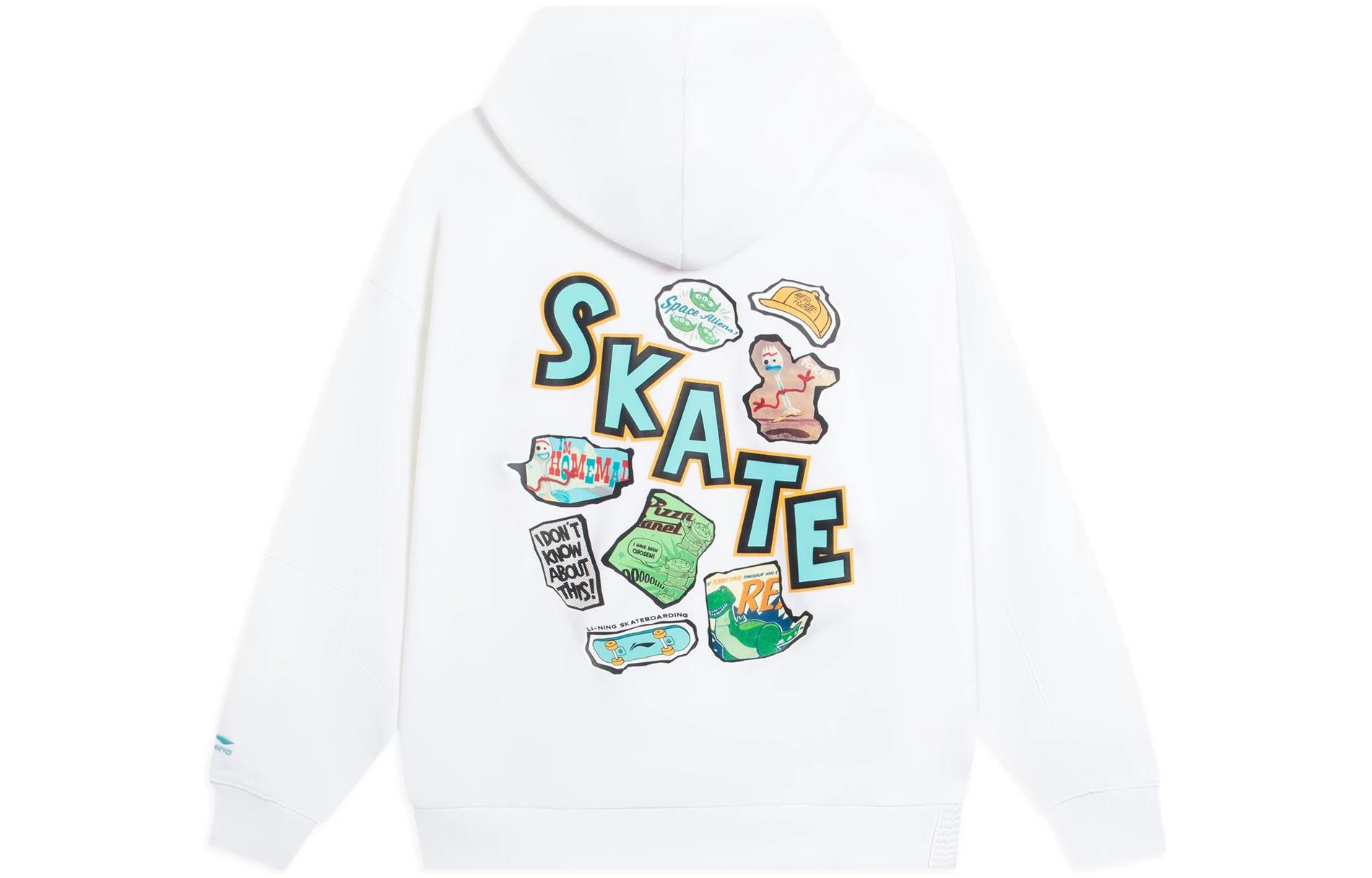 Li-Ning Disney Toy Story Hoodie White Unisex Loose-Fit Long Sleeve AWDS579-2