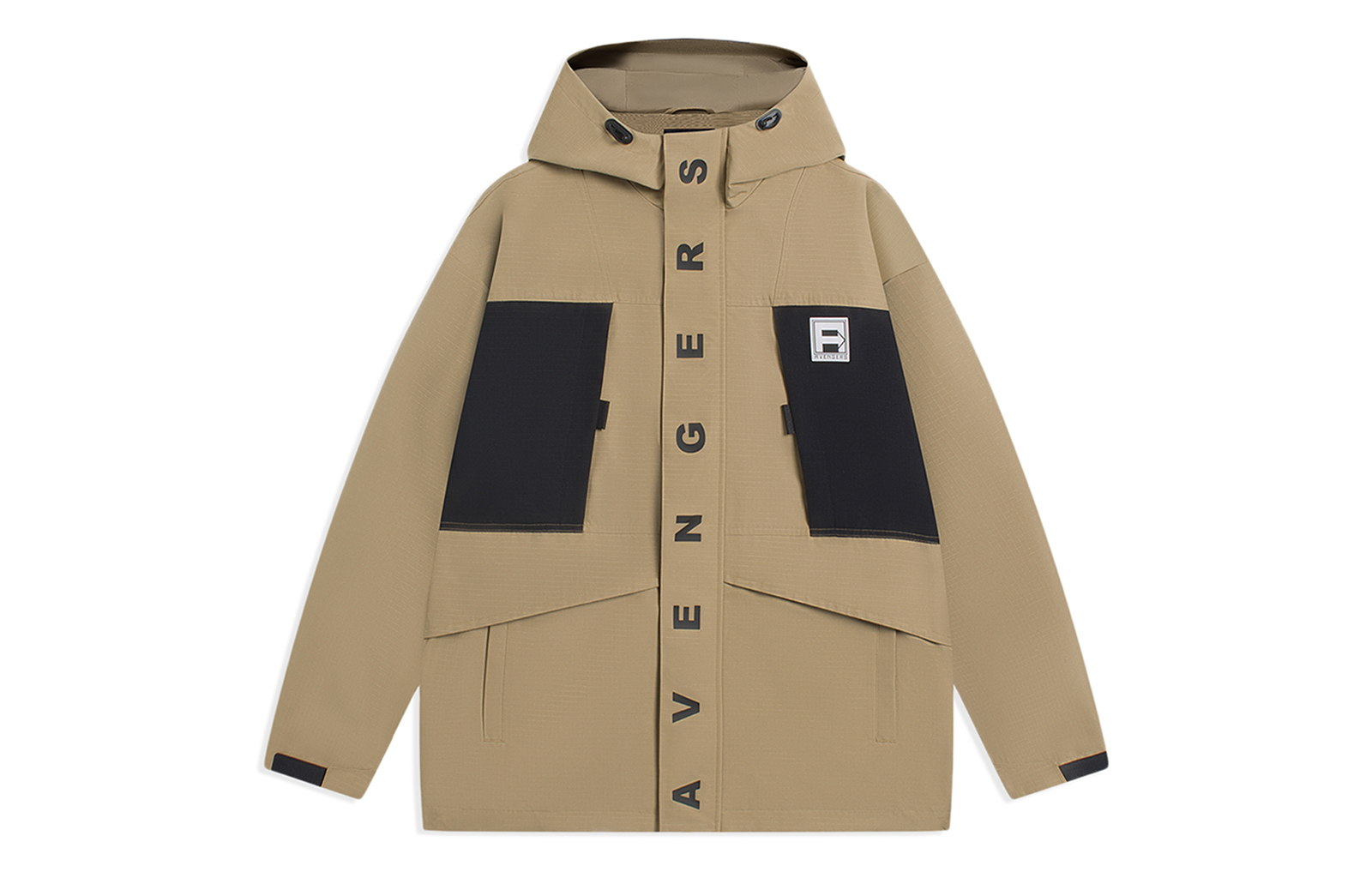 Li-Ning Disney Marvel Letter Print Hidden Zip Hoodie Jacket Khaki - Fashion AFDSC93-3