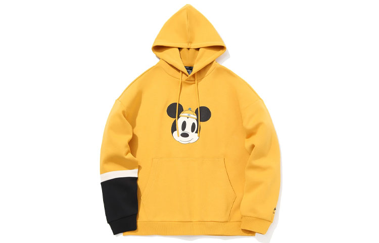 Li-Ning Disney Yellow Cartoon Print Pullover Hoodie AWDQ841-1