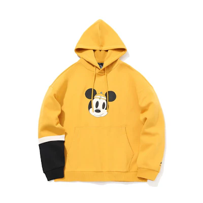 Li-Ning Disney Yellow Cartoon Print Pullover Hoodie AWDQ841-1
