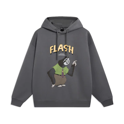Li-Ning Disney Zootopia Crazy Bunny WOW 5 Hoodie Brown Unisex Casual Wear AWDT345-6