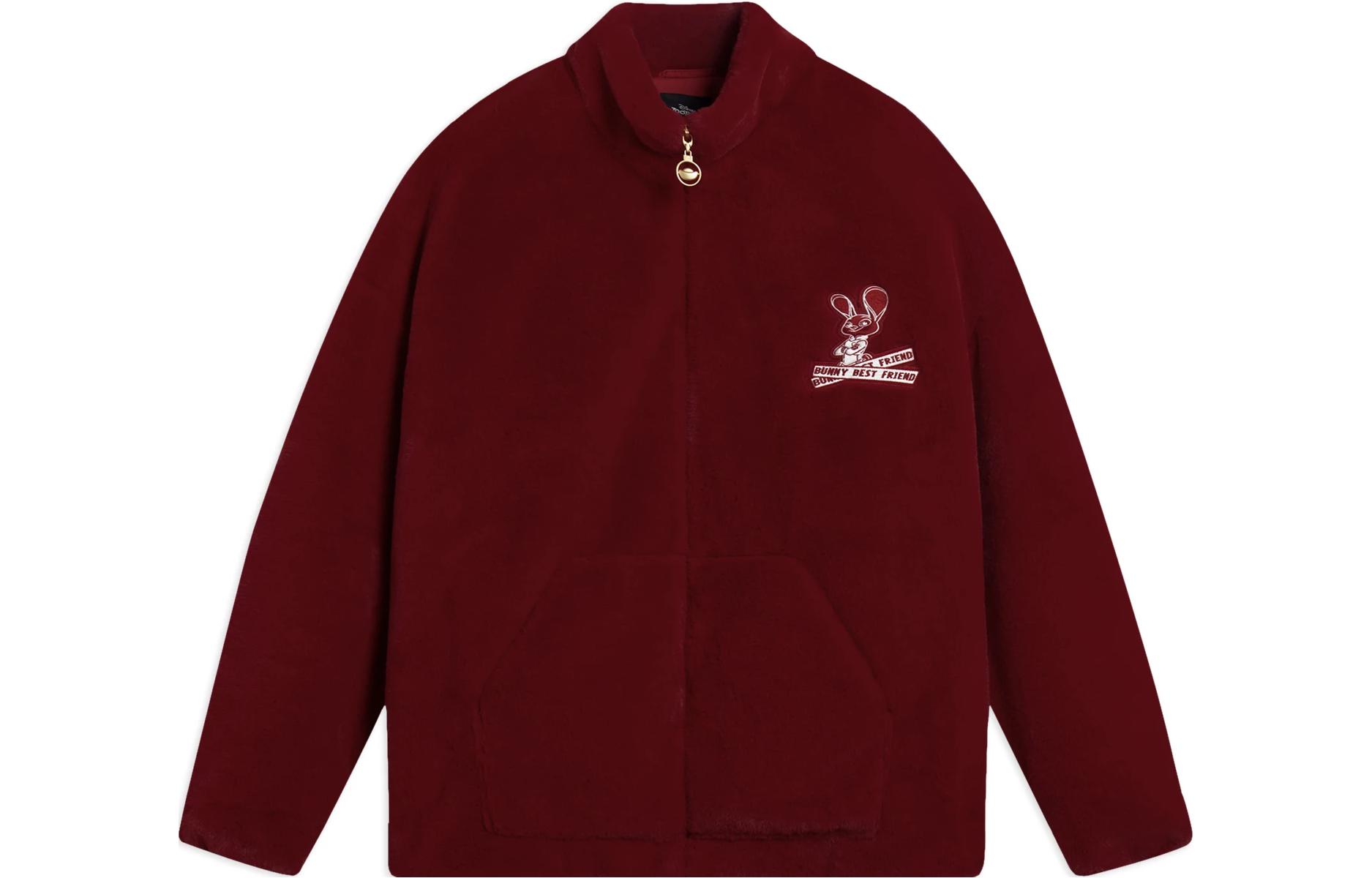 Li-Ning Disney Zootopia Letter Logo Jacquard Loose Jacket Unisex - Agate Red AFDT363-2