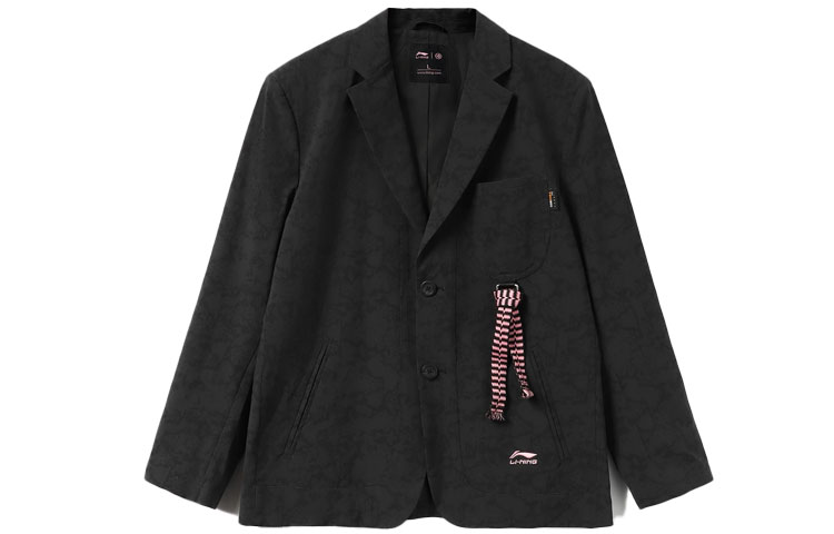 Li-Ning x Erik Ellington Signature Series Snake Print Blazer Black Skateboard Style AFDR837-1