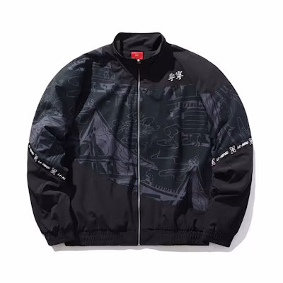 Li-Ning Forbidden City Baoyun Printed Patchwork Jacket Black AJDP677-1