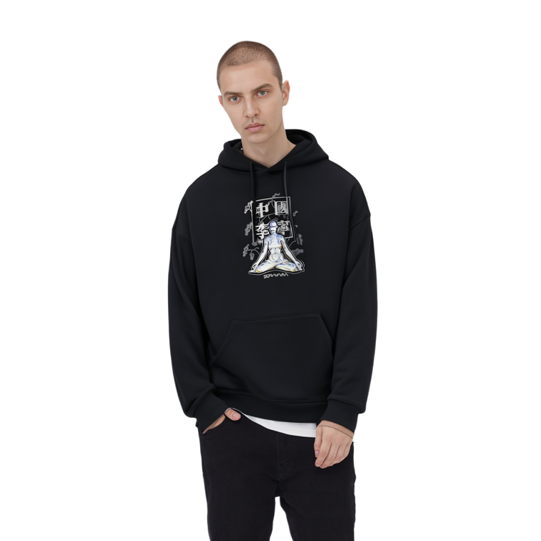 Purchase Li-Ning x Hajime Sorayama Basketball Hoodie Black Printed Oversized Fit AWDR643-2
