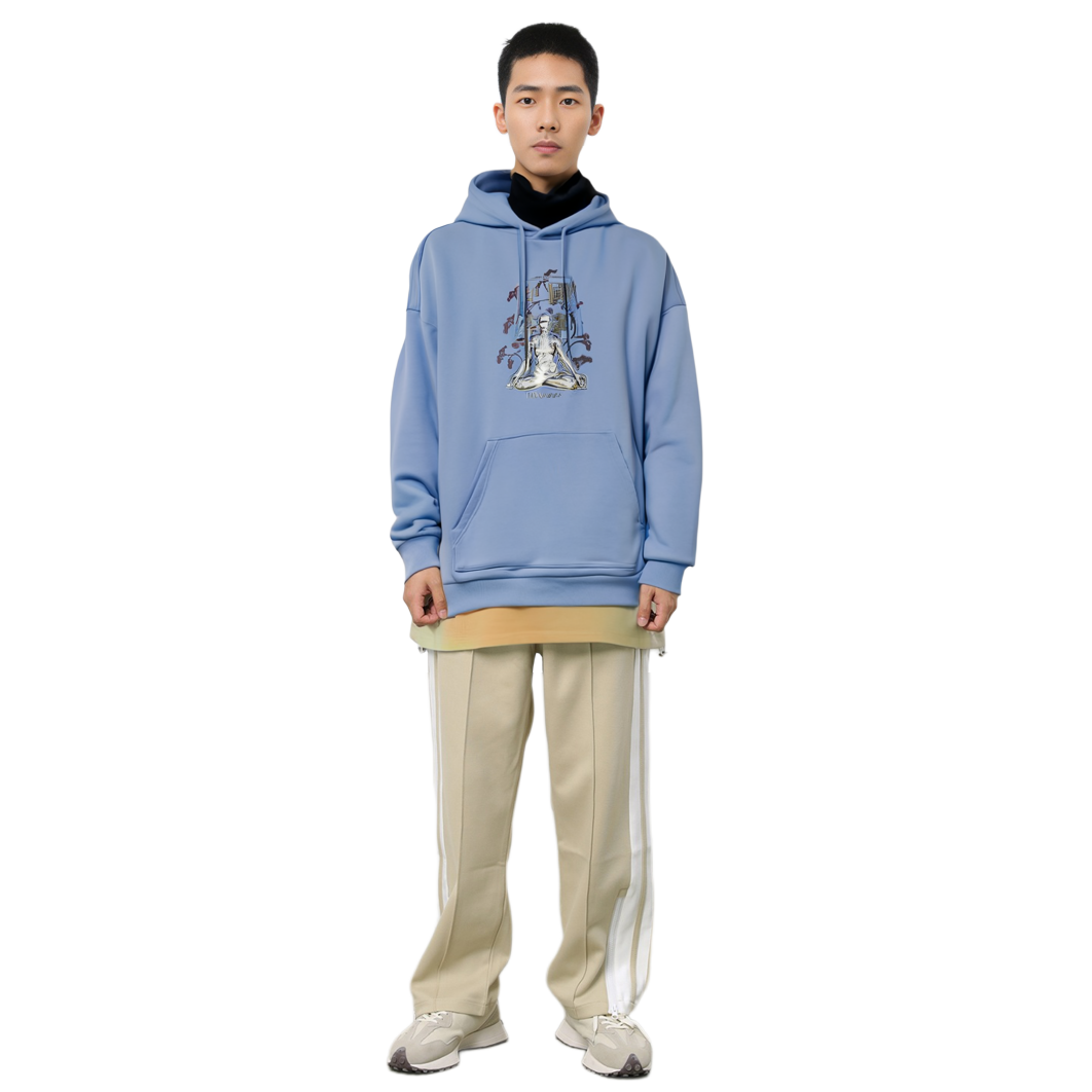 Purchase Li-Ning x Hajime Sorayama Basketball Hoodie Blue Loose Fit Pullover AWDR643-1
