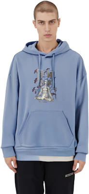 Li-Ning x Hajime Sorayama Basketball Hoodie Blue Loose Fit Pullover AWDR643-1 Details for Li-Ning x Hajime Sorayama Basketball Hoodie Blue Loose Fit Pullover AWDR643-1