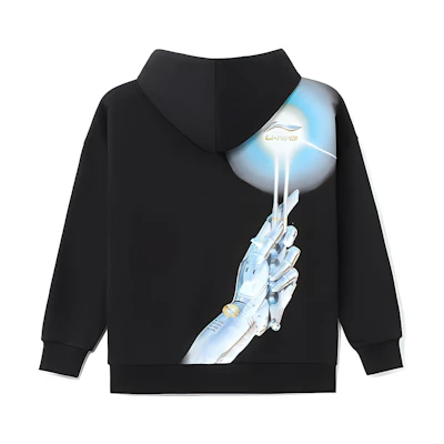 Li-Ning Hajime Sorayama Graphic Hoodie Black - Unisex Streetwear Style AWDRF57-1