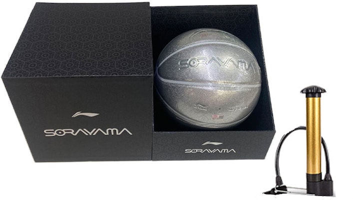 Li-Ning x Hajime Sorayama PU Basketball Silver Size 7 Durable Unisex Training Ball ABQR120-1 1