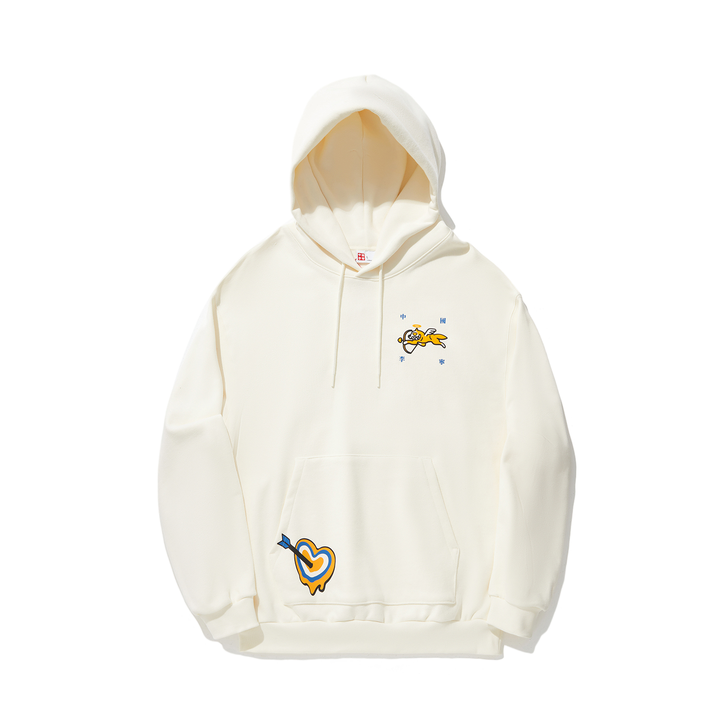 Li-Ning ICECREAM "Heartbreaker" Hoodie Logo Unisex Cream White AWDU843-1