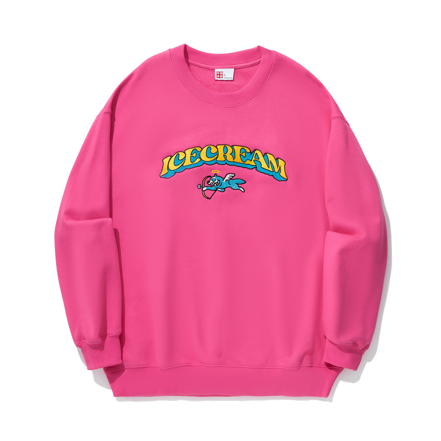 Li-Ning ICECREAM Heartbreaker Logo Crewneck Pink Unisex Sweatshirt AWDU845-2