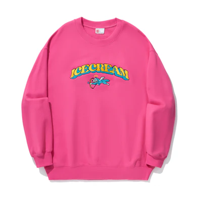 Li-Ning ICECREAM Heartbreaker Logo Crewneck Pink Unisex Sweatshirt AWDU845-2