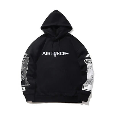 Li-Ning J20 Collaboration Loose Fit Knit Pullover Hoodie New Black AWDPD49-3