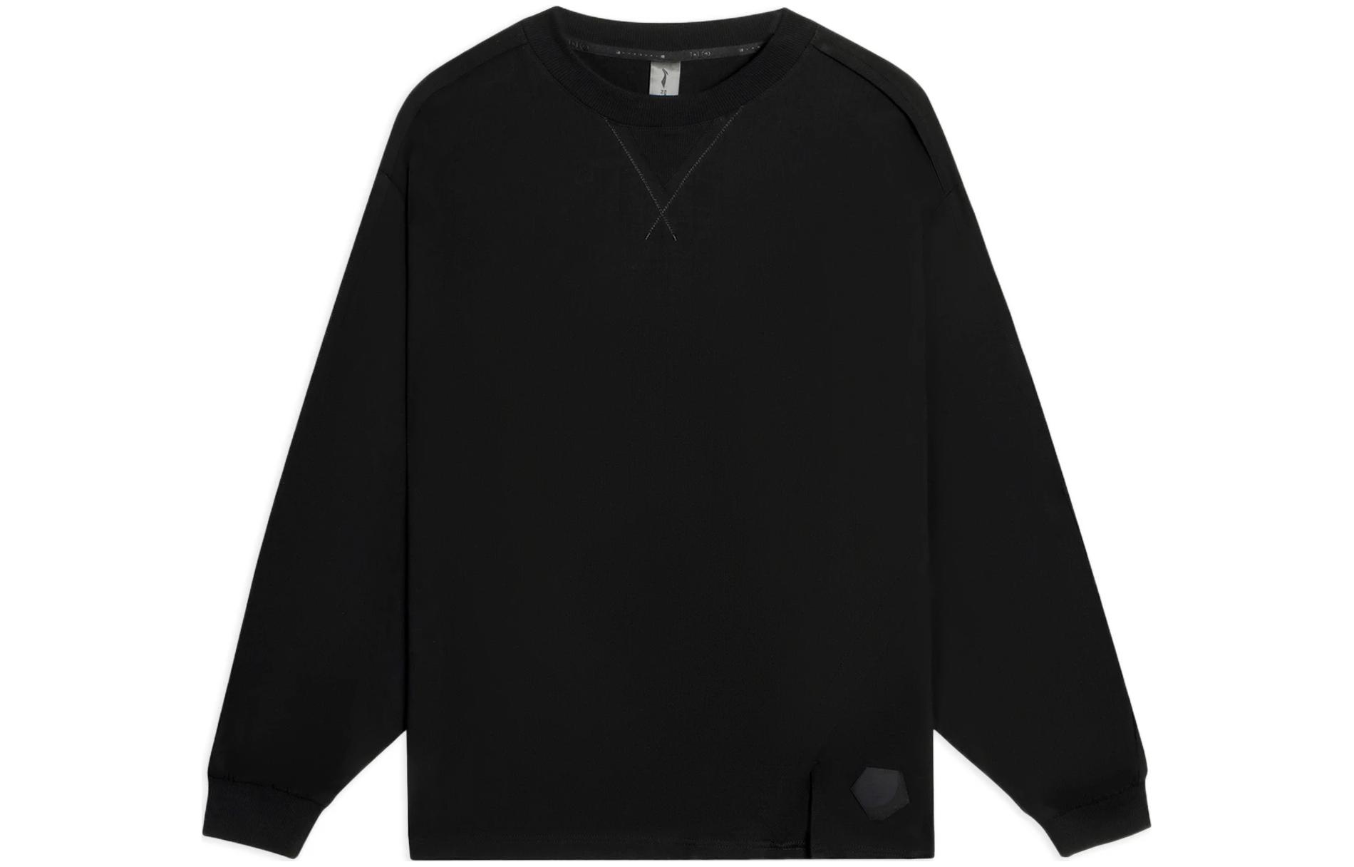 Li-Ning Jackie Chan Black Crewneck Long Sleeve Casual Sweatshirt (Men) AHSSA81-3