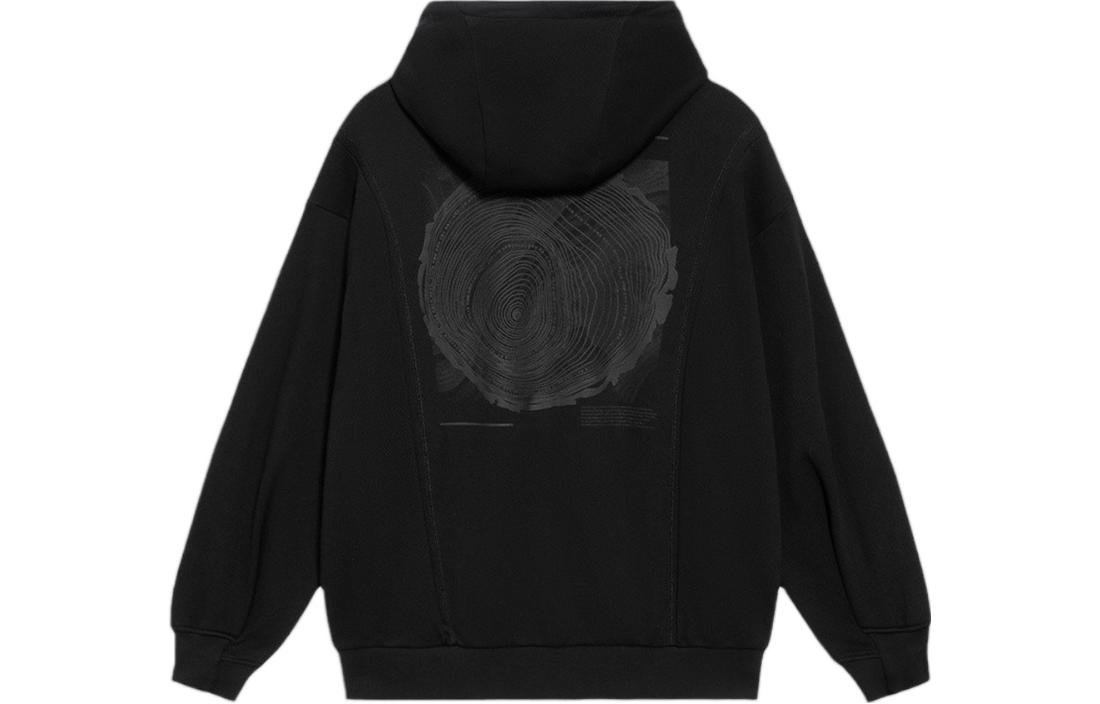 Lookbook 李寧 x 成龍 黑色漩渦圖案連帽衫聯名款 AWDS297-3