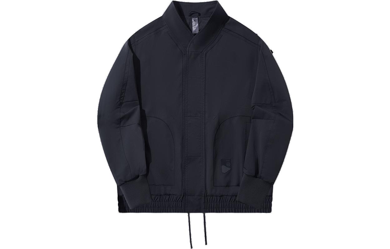 Li-Ning Jackie Chan Collaboration Solid Black Traditional Style Jacket AJDT533-2