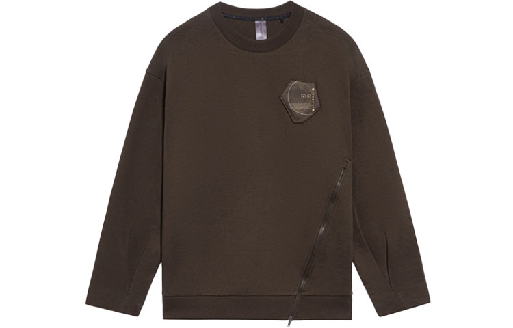 Li-Ning Jackie Chan Kung Fu Pullover Crewneck Sweatshirt Black/Brown Unisex AWDS295-3