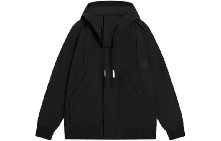 Li-Ning Jackie Chan Kung Fu Series Black Hooded Zip-Up Loose Jacket AJDSA31-1