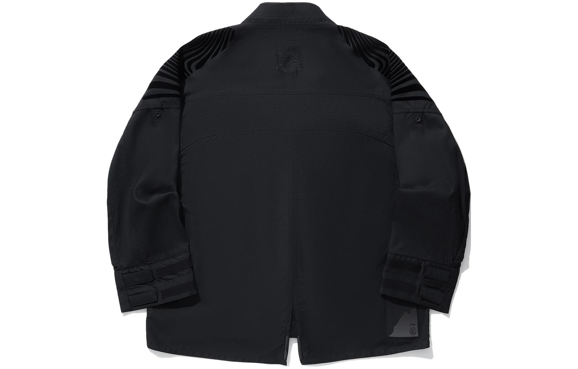 Lookbook Li-Ning x Jackie Chan Kung Fu Series Black Loose-Fit Casual Jacket for Men AFDU245-1