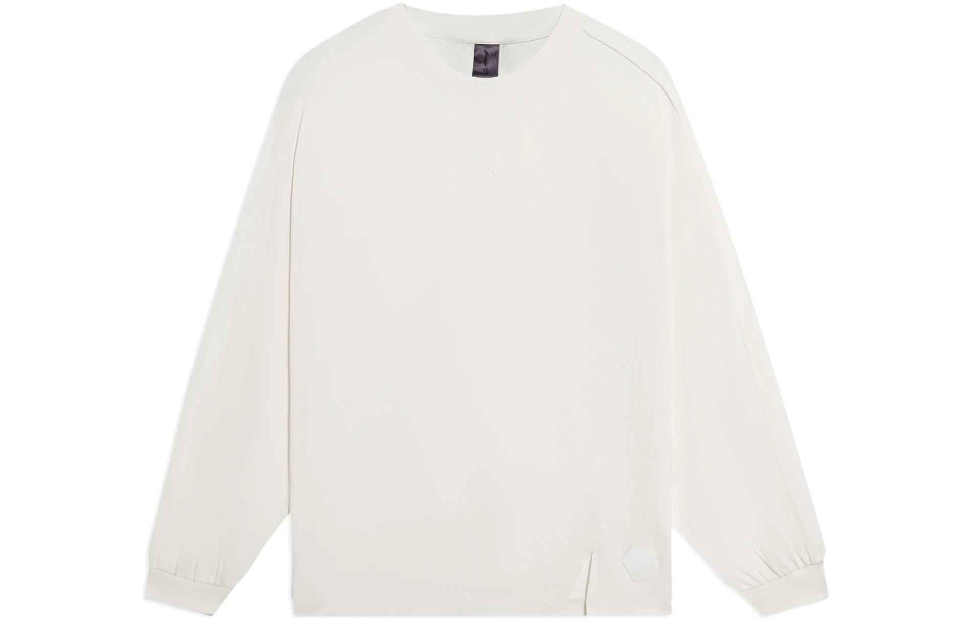 Li-Ning Jackie Chan Kung Fu Series Logo Pullover White Unisex Sweatshirt AHSSA81-1