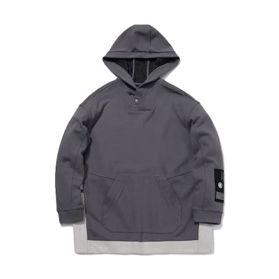 Li-Ning Jackie Chan Kung Fu Series Loose-Fit Hoodie Dark Gray Purple Men AWDQ933-2