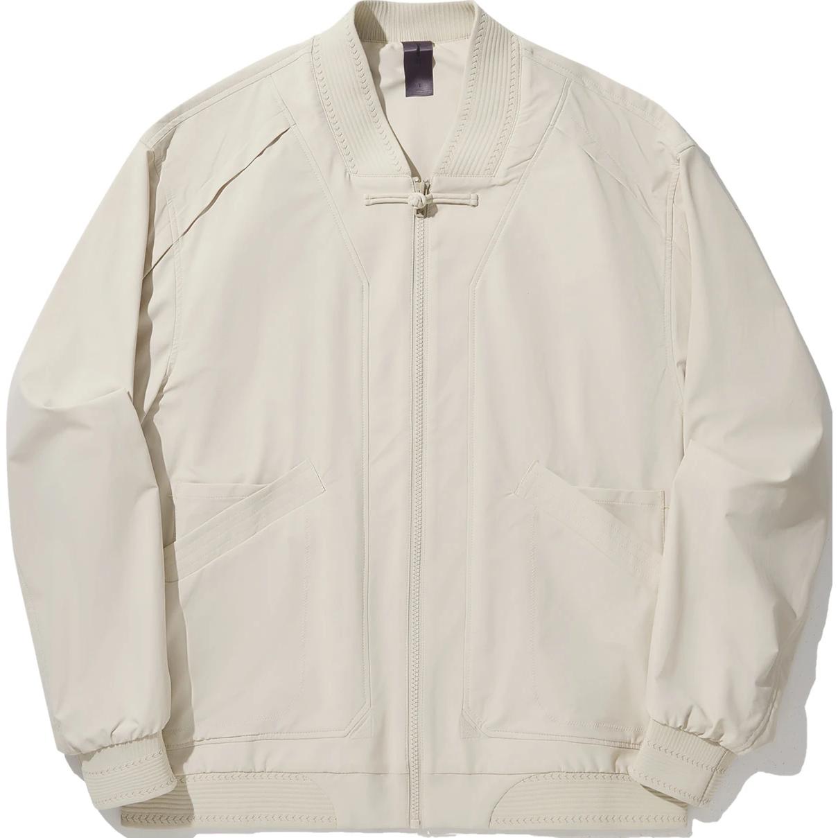 Li-Ning x Jackie Chan Kung Fu Series Oatmeal Gray Zip Jacket Loose Fit AFDUA47-1