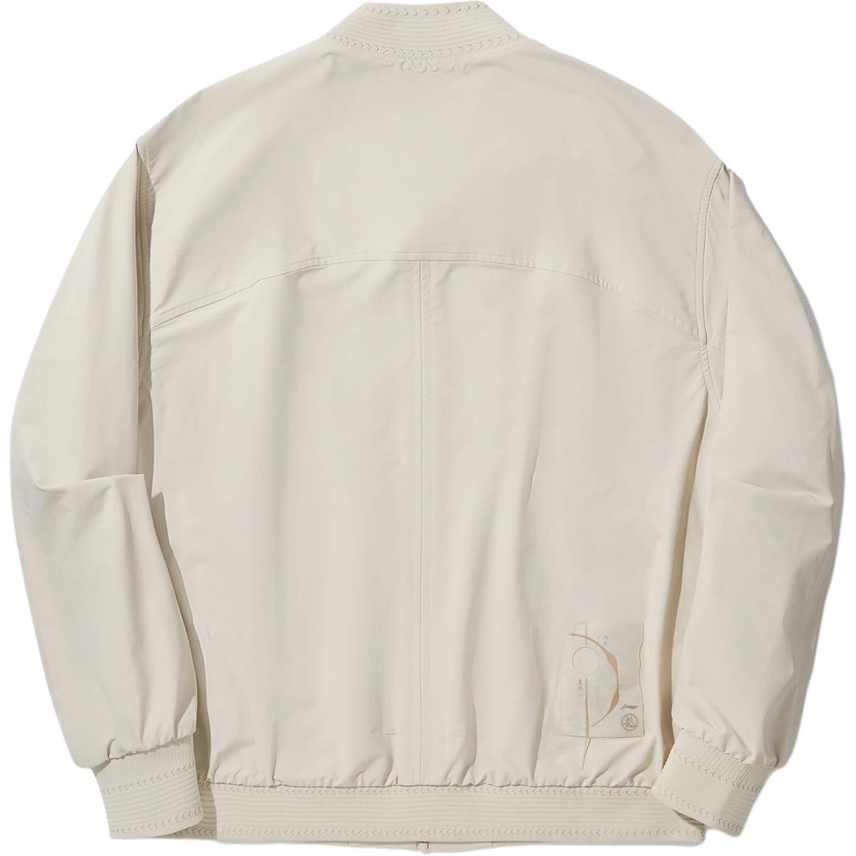 Lookbook Li-Ning x Jackie Chan Kung Fu Series Oatmeal Gray Zip Jacket Loose Fit AFDUA47-1