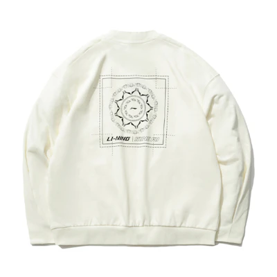 Li-Ning Jackie Chan Kung Fu Series Printed Pullover Hoodie White () AWDR243-2