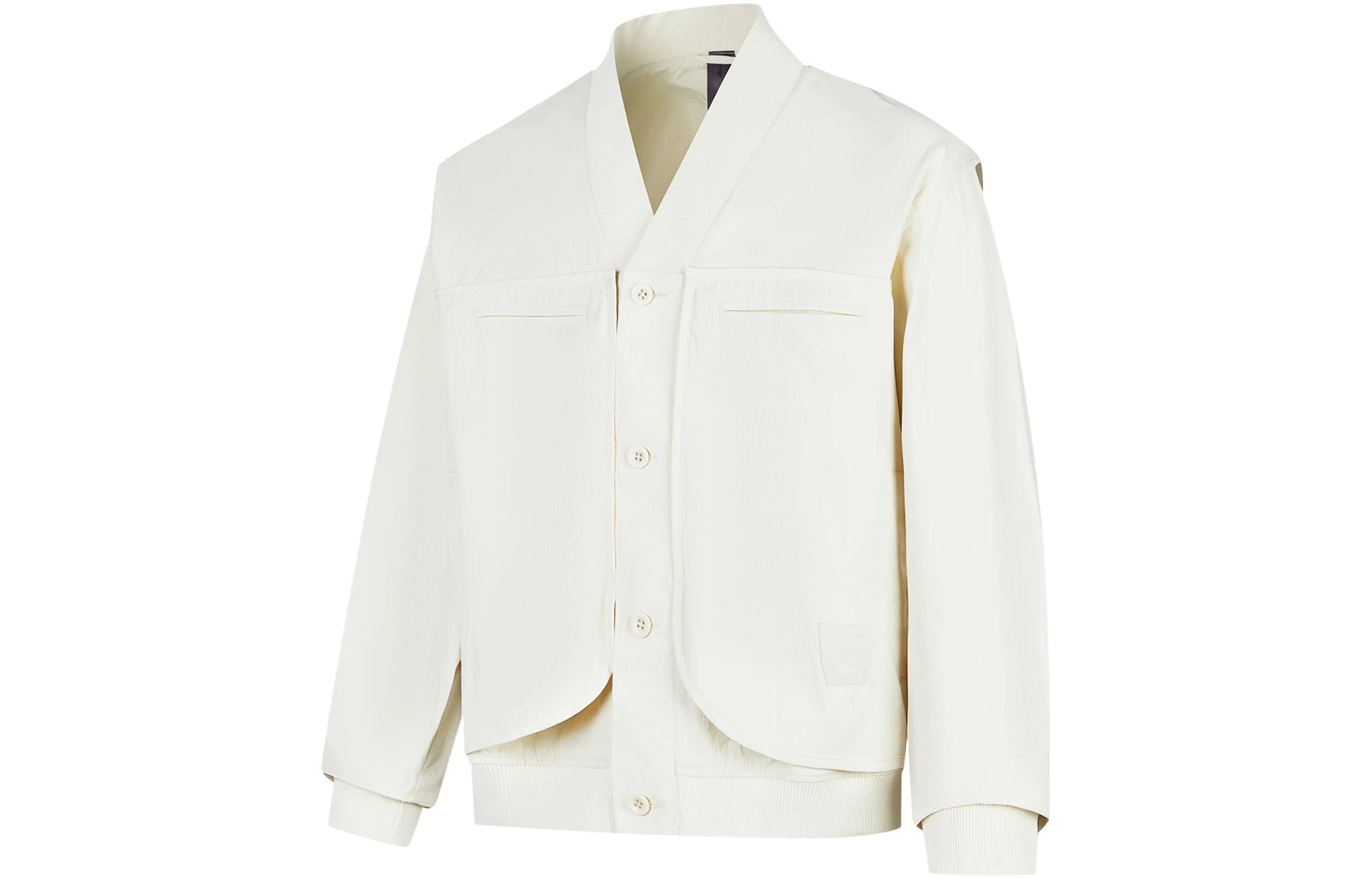 Li-Ning Jackie Chan Kung Fu Series White Loose Fit Multi-Pocket Jacket AFDT115-2