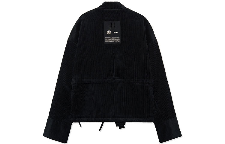 Lookbook Li-Ning x Jackie Chan Jaket Kasual Loose Fit Hitam Pria AFDR825-2
