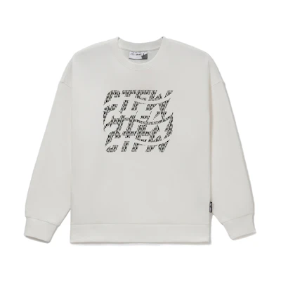 Li-Ning Jason Wu Letter Print Pullover Sweatshirt Unisex Off-White AWDRH08-1