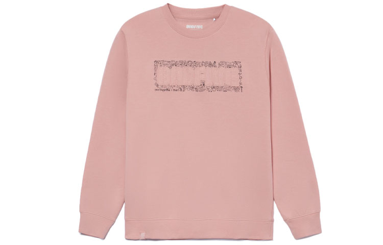 Li-Ning Jon Burgerman BAFIVE Art Collab Pink Printed Loose Sweatshirt for Men AWDR769-1