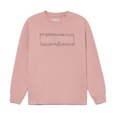 Li-Ning Jon Burgerman BAFIVE Art Collab Pink Printed Loose Sweatshirt for Men AWDR769-1