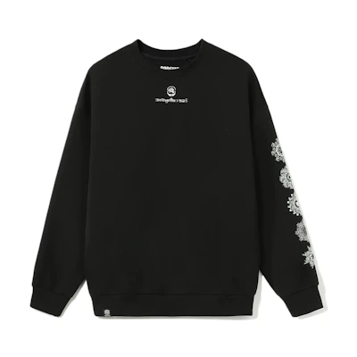 Li-Ning Jon Burgerman Kaleidoscope Graphic Unisex Crewneck Sweatshirt Black AWDR739-1