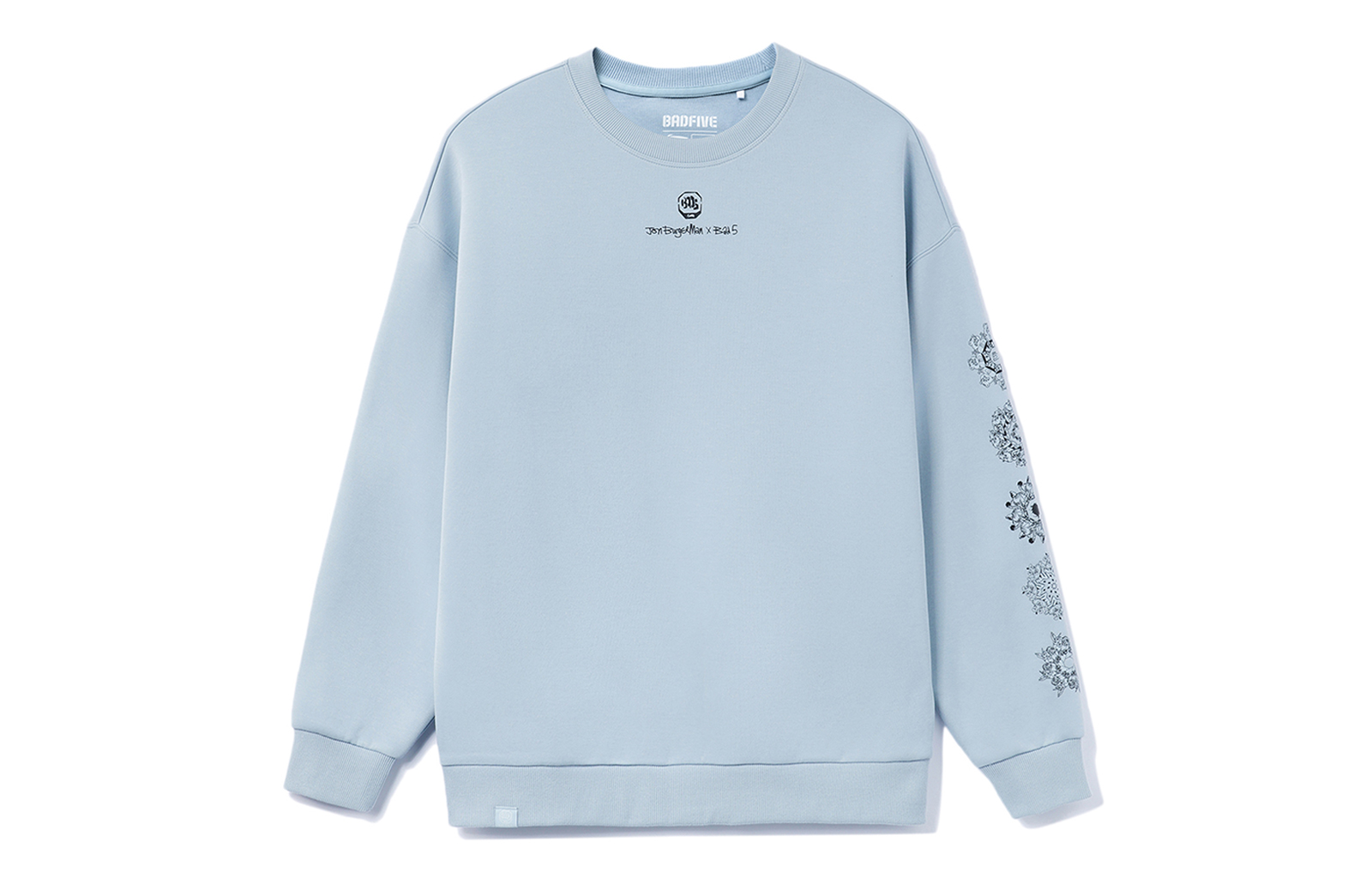Li-Ning Jon Burgerman Kaleidoscope Pullover Sweatshirt Misty Blue Unisex AWDR739-2