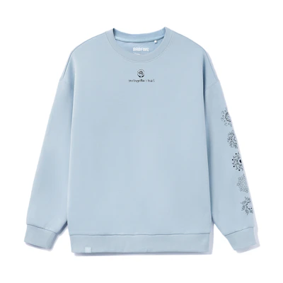 Li-Ning Jon Burgerman Kaleidoscope Pullover Sweatshirt Misty Blue Unisex AWDR739-2