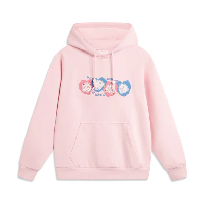 Li-Ning League of Legends Poro Esports Hoodie Pink Unisex fleece pullover AWDTE93-3