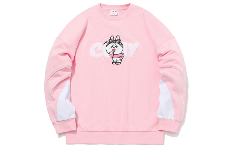 Li-Ning LINE FRIENDS Pink Oversized Unisex Crewneck Pullover Sweatshirt AWDQB04-3