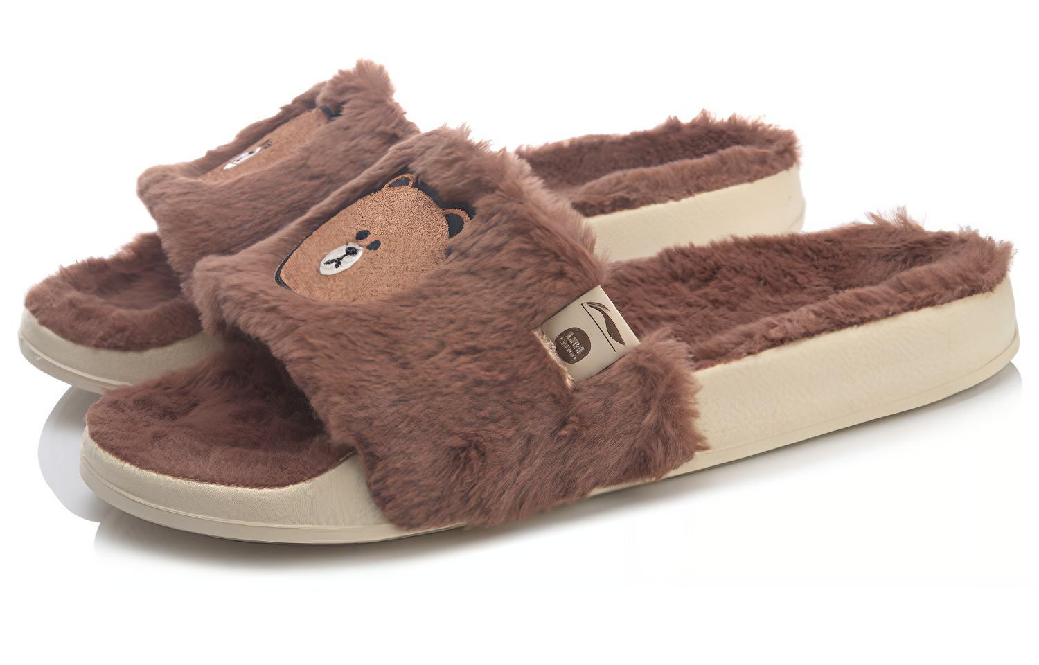 Lookbook Claquettes Li-Ning x LINE FRIENDS ''Brown'' AGAQ031-5