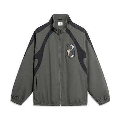 Li-Ning Mister Cartoon BADFIVE Gray Colorblock Zip Jacket for Men AFDT857-1