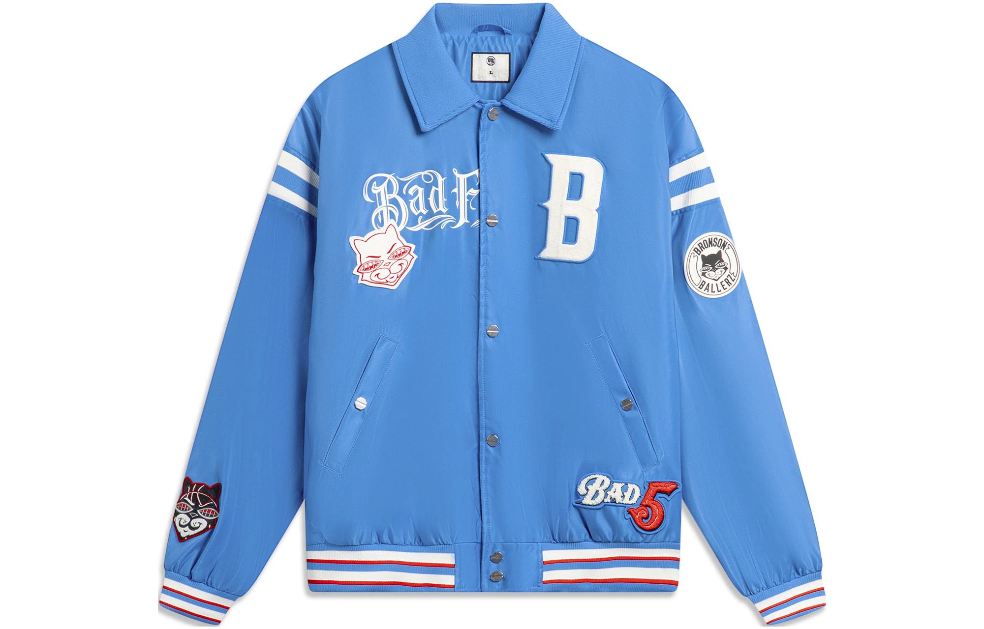 Li-Ning Mister Cartoon BADFIVE Letter Print Loose Jacket Deep Blue Men’s AJDT749-2