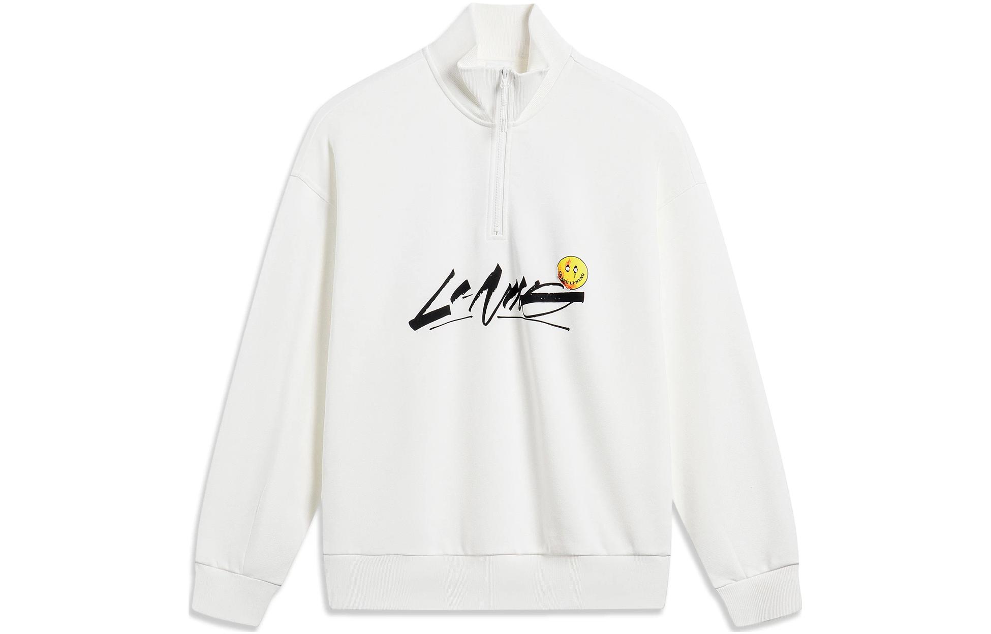 Li-Ning OG Slick Alphabet Pullover Sweatshirt Unisex Off-White AWDT445-3