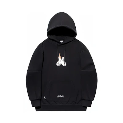 Li-Ning OG Slick Cartoon Flame Pullover Hoodie Unisex Black AWDT725-1