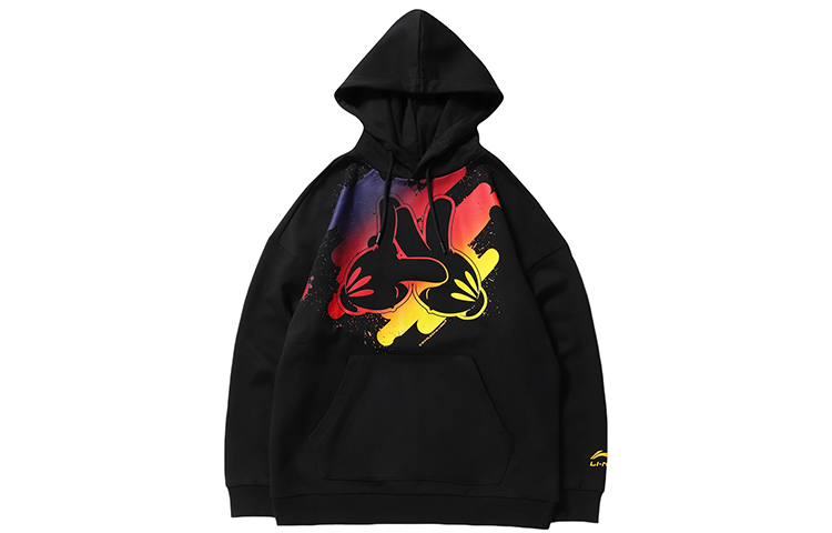 Li-Ning OG Slick Collaboration Loose Fit Printed Hoodie Black () AWDNC93-2