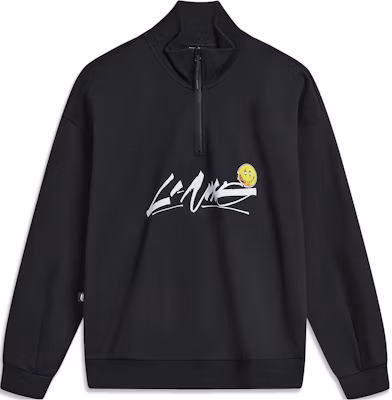 李宁联名OG Slick字母印花男女同款黑色卫衣 AWDT445-4 Buy 李宁联名OG Slick字母印花男女同款黑色卫衣 AWDT445-4