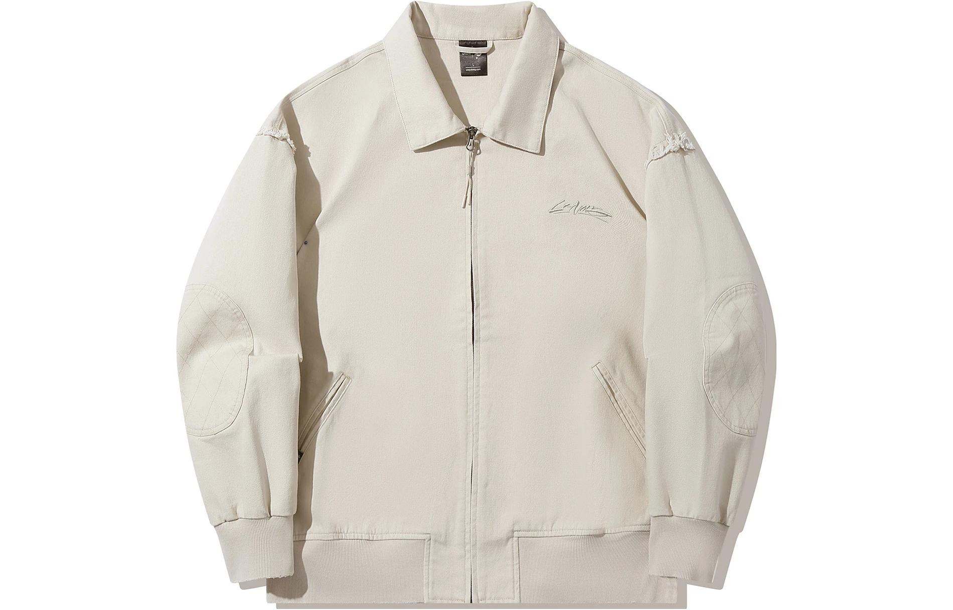 Li-Ning OG SLICK Oatmeal Gray Casual Collared Jacket AFDT613-2