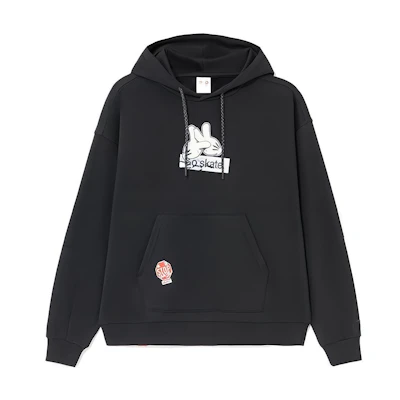 Li-Ning OG Slick Skate Hoodie Black Unisex Graphic Print Pullover AWDS173-3