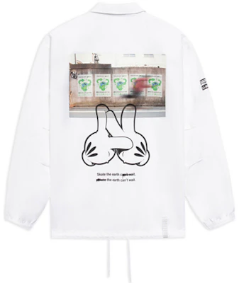 リーニン x OG スリック スケートボードシリーズ プリント 白ルーズフィットジャケット AFDS283-1 Buy リーニン x OG スリック スケートボードシリーズ プリント 白ルーズフィットジャケット AFDS283-1