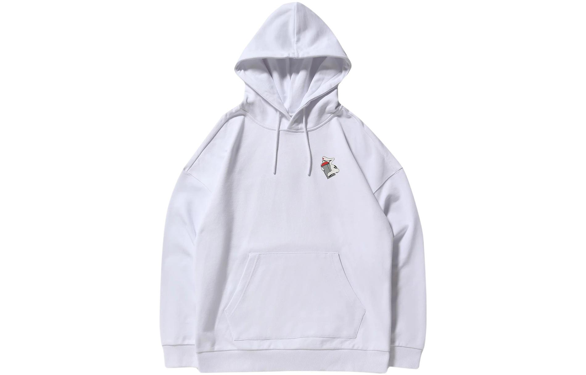 Li-Ning OG SLICK White Hoodie - Casual Sport Pullover Collaboration AWDND01-1
