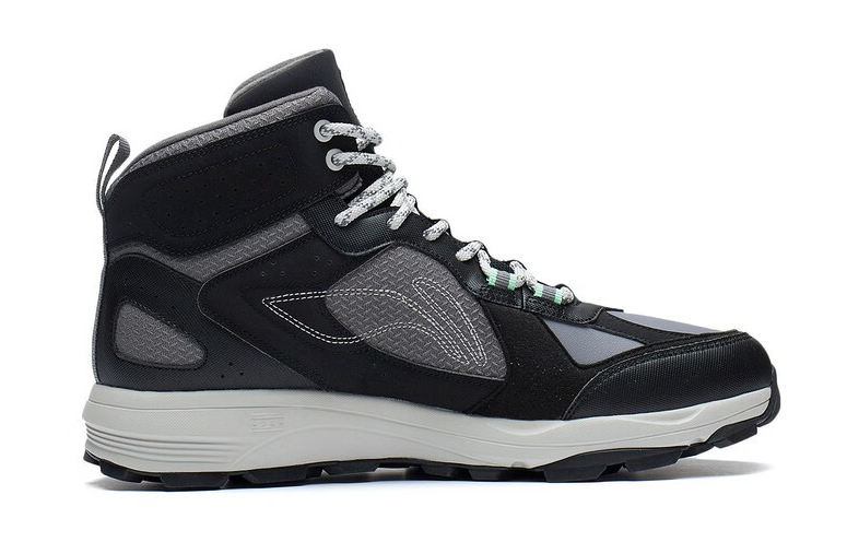 Order Li-Ning x Outdoor Sepatu Lari High-Top 'Reflective Hitam Abu' ARDS011-2